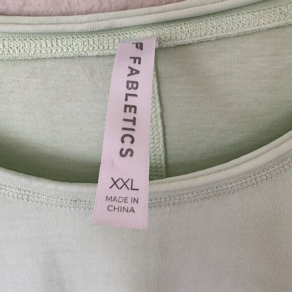 Fabletics Short Sleeve Tee Top Mint Green Lightweight Stretch XXL - Picture 4 of 7